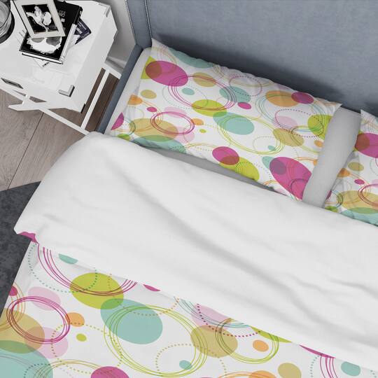 Designart 'Retro Circular Design II' Mid-Century Duvet Cover Set